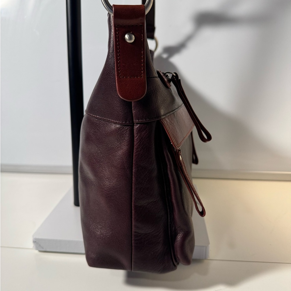 Osgoode Marley 7103 Soft Raisin Cashmere Leather Crossbody Handbag - Picture 2 of 11